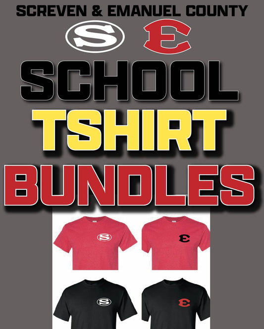 ADULT **Long Sleeve School Shirts (BUNDLE of 5 GILDAN HEAVY COTTON)